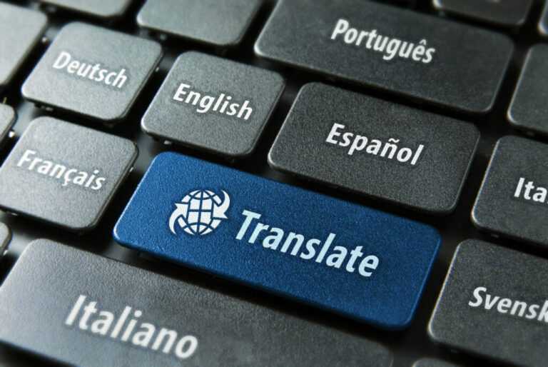 Multilingual,Translation,On-line,Concept.,Close,Up,Of,Multi,Language,Keyboard