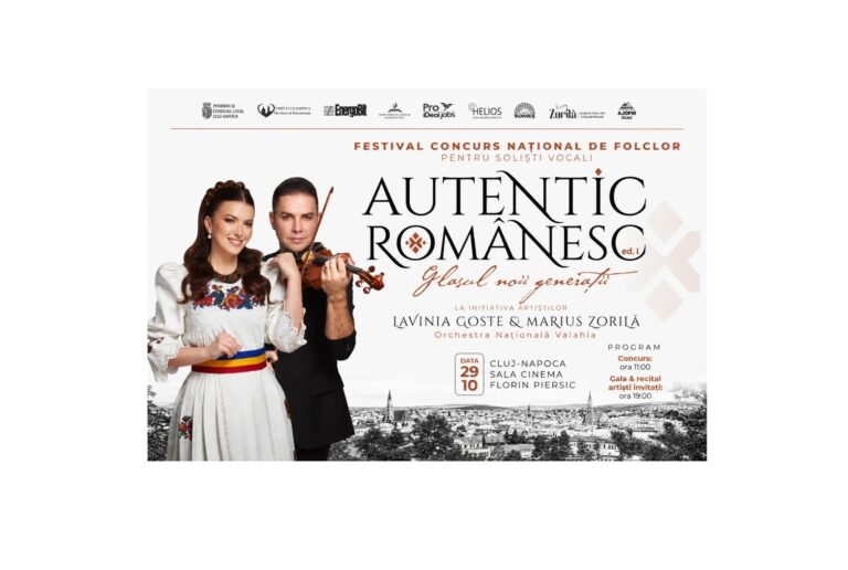 Se caută noile voci ale folclorului românesc. Lavinia Goste și Marius Zorilă vă invită la Festivalul-Concurs Național „AUTENTIC ROMÂNESC”